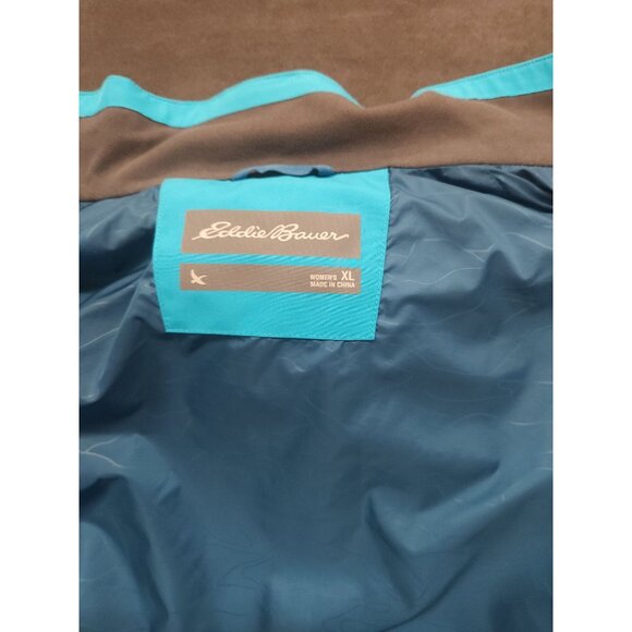 Eddie Bauer Womens XL Turquoise Jacket With Detachable Hood medium weight - Picture 4 of 16